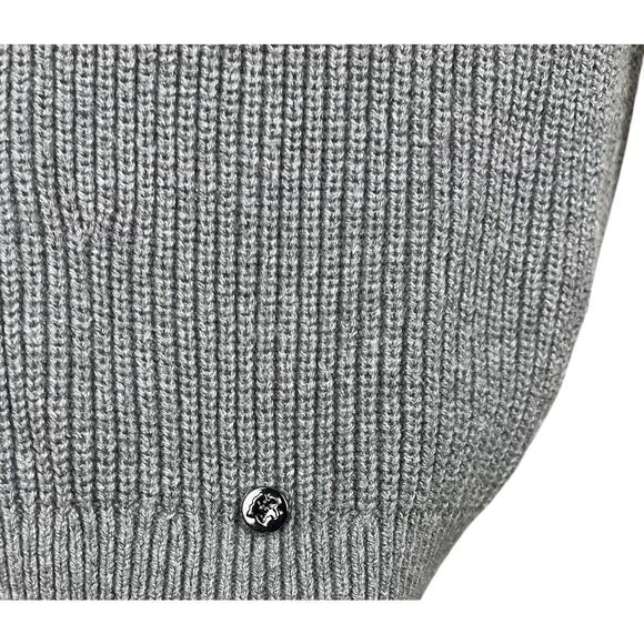 Ted Baker Friidah Long Sleeve Cotton & Wool Blend Sweater Dress Grey Size 4 - Picture 7 of 10